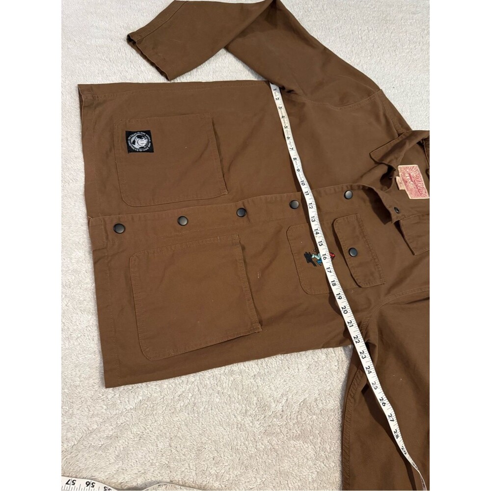 Brooklyn Cloth Jacket Mens M Brown Work Canvas Embroidered Patch Gorp Utility - Picture 8 of 13